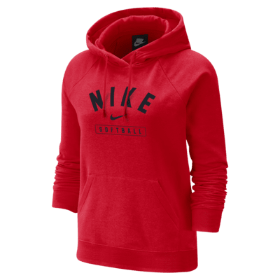 Red nike hoodie for women online